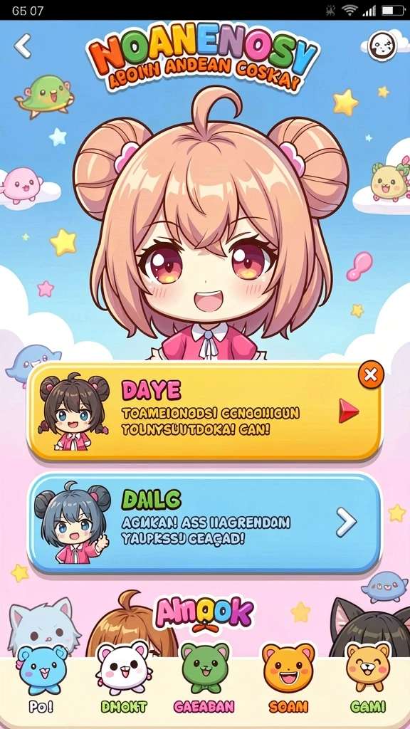 Screenshot menunjukkan pemandangan indah dari dunia fantasi.