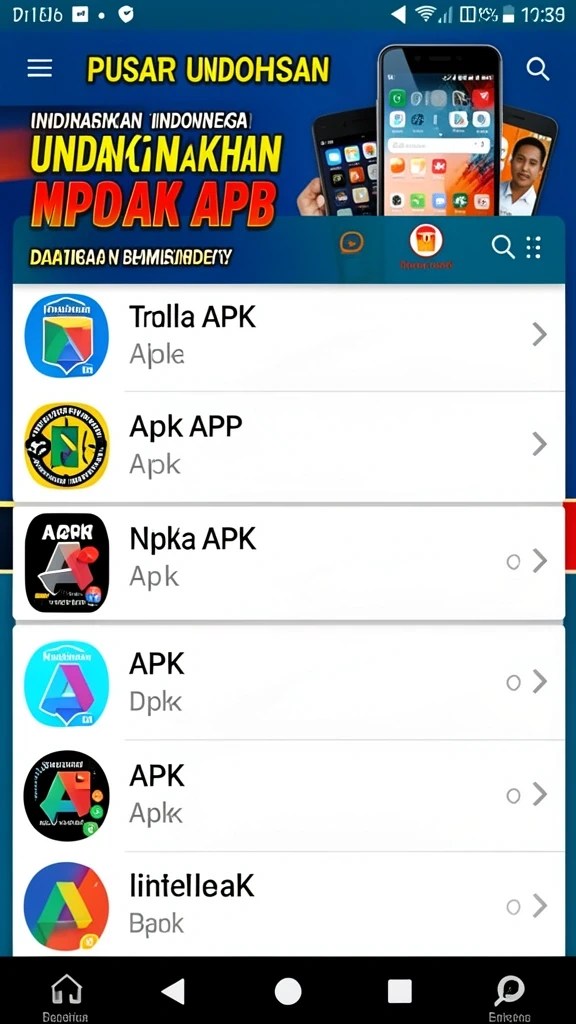 Tampilan utama permainan yang menarik.