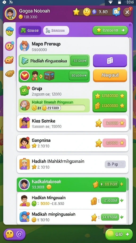 Layar menu yang intuitif dan mudah dinavigasi.