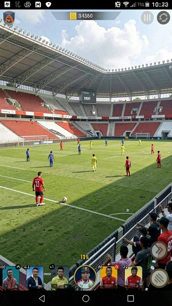 Pemandangan grafis menakjubkan dalam permainan.