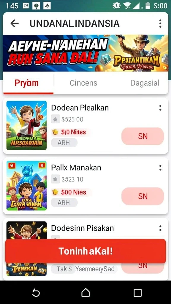 Tampilan layar utama C7890 yang menarik.