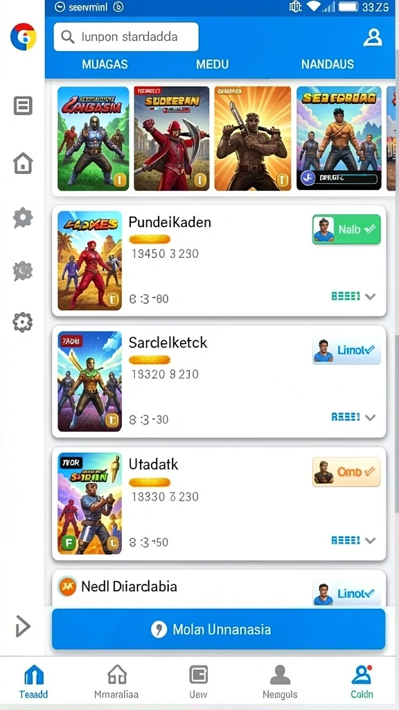 Tampilan beranda aplikasi yang menarik dan user-friendly.