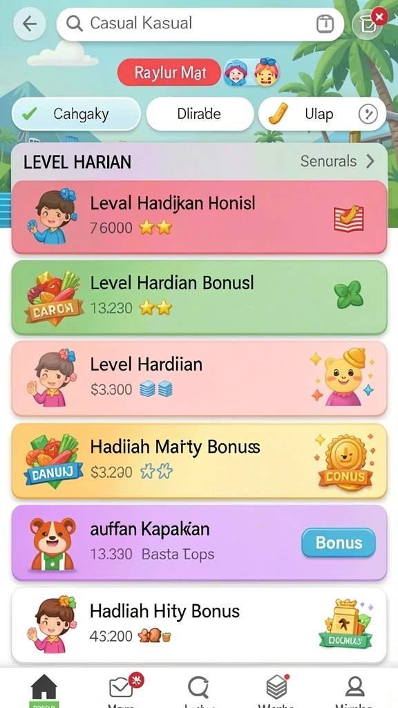 Misi seru dengan berbagai tantangan yang menantang.