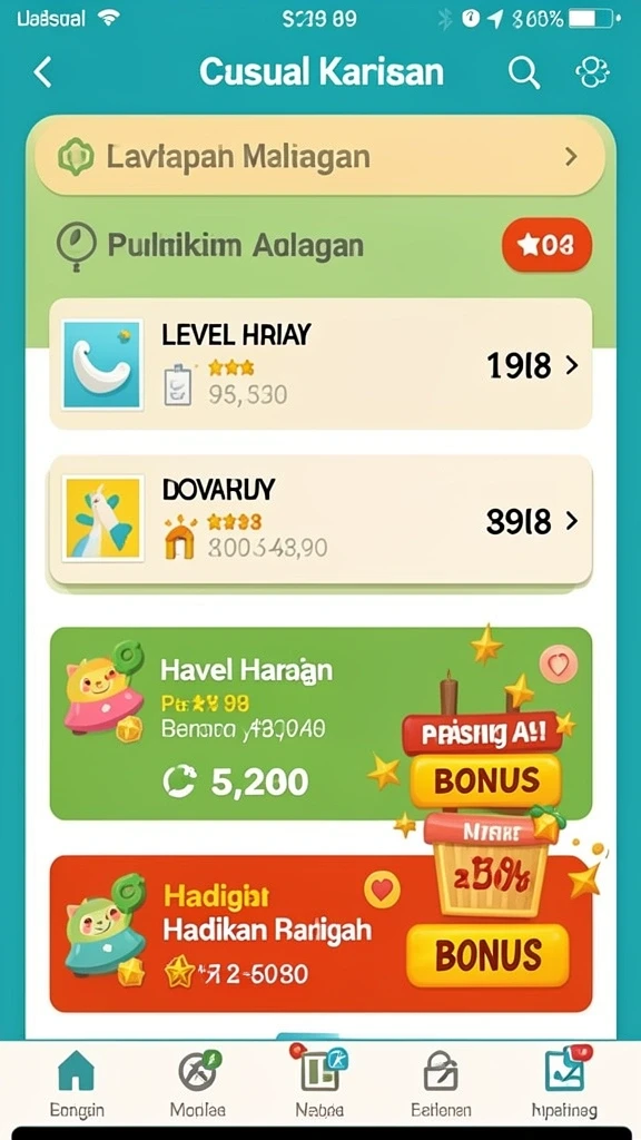 Screenshot menunjukkan fitur taruhan langsung yang baru.