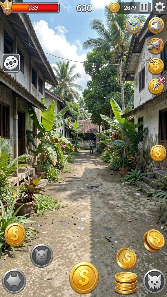 Level permainan yang menantang dan beragam.